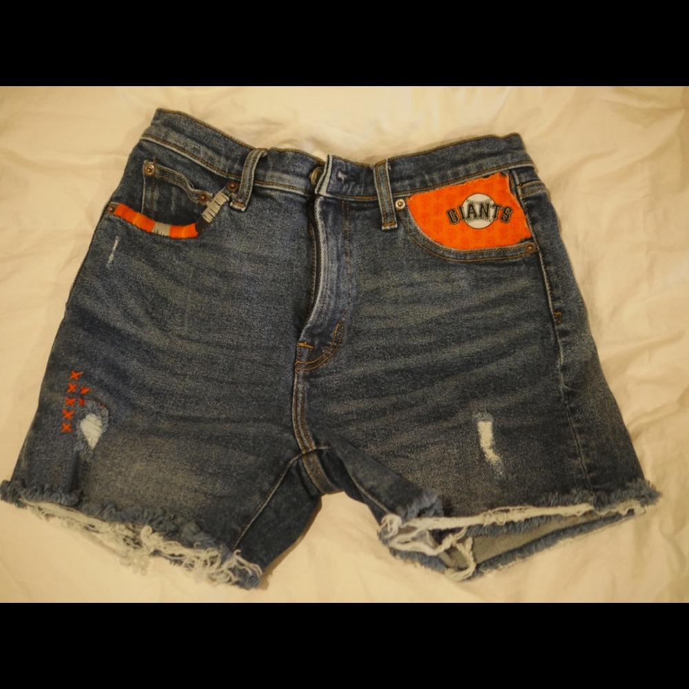 custom made sf giants jean shorts (from gap).